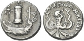 Sextus Pompeius. Denarius, Sicily 37-36. Rare.From the RBW collection.