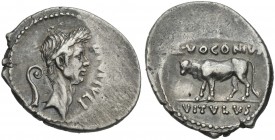 Q. Voconius Vitulus. Denarius 40 (?) or later. Very rare.