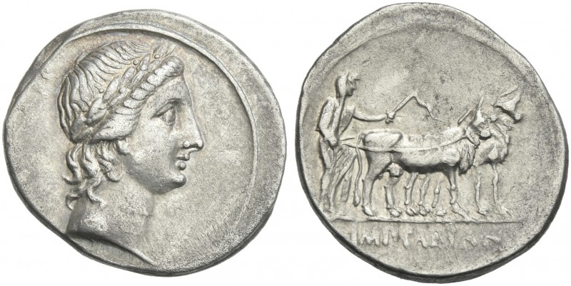 Octavian, 32 – 27 BC. 
Denarius, Brundisium and Roma (?) circa 29-27 BC, AR 20 ...