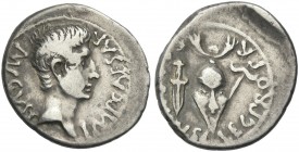 Augustus. Denarius, Emerita c. 25-23 BC.
Ex Lanz 42, 1987, 432.