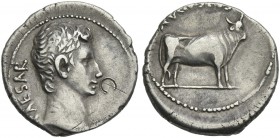Augustus, Denarius, Samos (?) c. 21-20 BC.