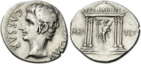 Augustus. Denarius, Colonia Patricia(?) c. 19 BC. Rare.