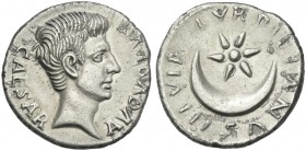 Augustus. P. Petronius Turpilianus. Plated denarius c. 19 BC. Rare.
