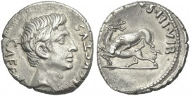Augustus. M. Durmius. Denarius c. 19 BC.