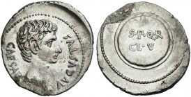 Augustus. Denarius, Caesaraugusta c. 19-18.