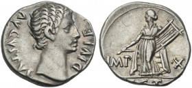 Augustus. Denarius, Lugdunum 15-13 BC.