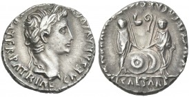 Augustus. Denarius, Lugdunum 2 BC-14 AD.