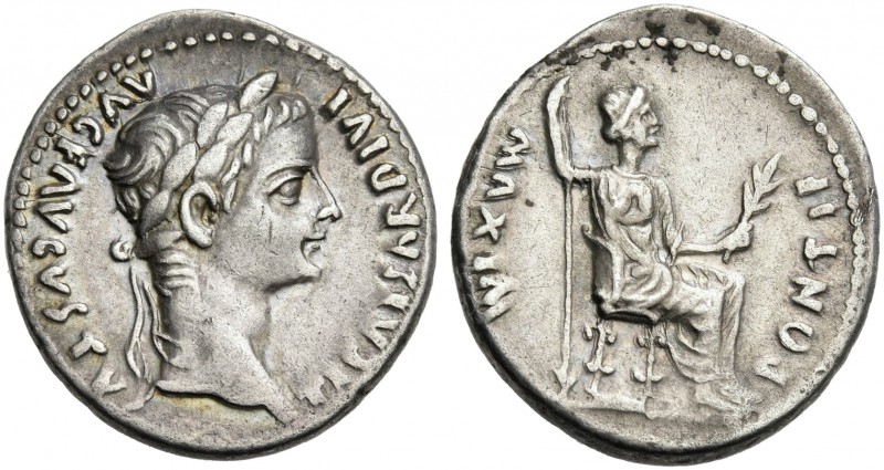 Tiberius augustus, 14 – 37. 
Denarius, Lugdunum 14-37, AR 18 mm, 3.79 g. TI CAE...