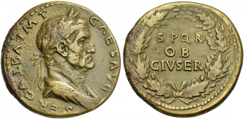 Galba, 68 – 69. 
Sestertius circa June-August 68, Æ 34 mm, 27.14 g. SER GALBA I...