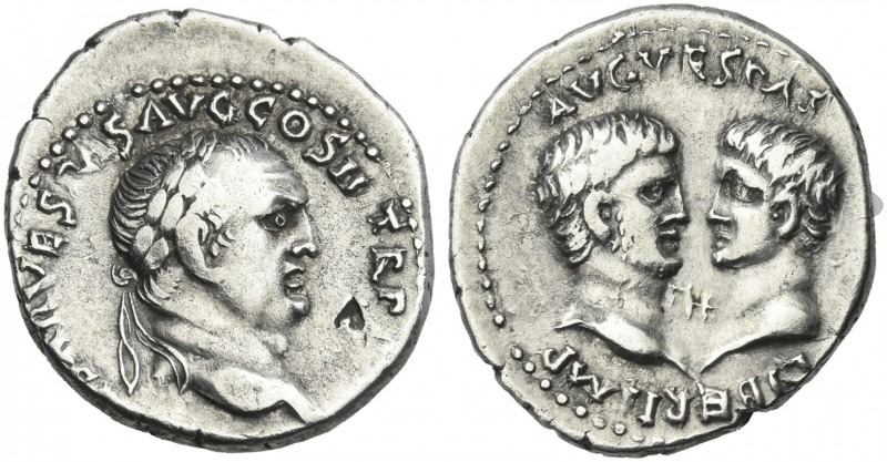 Vespasian, 69 –79. 
Denarius, Ephesus 71, AR 18 mm, 3.37 g. [IMP CAE]SAR VESPAS...