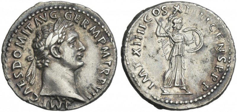 Domitian augustus, 91 – 96. 
Denarius 88, AR 20 mm, 3.37 g. IMP CAES DOMIT AVG ...