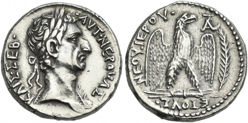 Nerva augustus, 96 – 98. 
Tetradrachm, Antiochia 96, AR 26 mm, 15.28 g. KAIΣ ΣE...