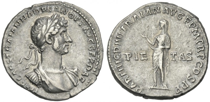 Hadrian augustus, 117 – 138. 
Denarius 117, AR 19 mm, 3.40 g. IMP CAES TRAIAN H...