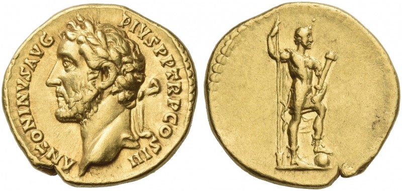 Antoninus Pius augustus, 138 – 161. 
Aureus circa 140-143, AV 20 mm, 6.84 g. AN...