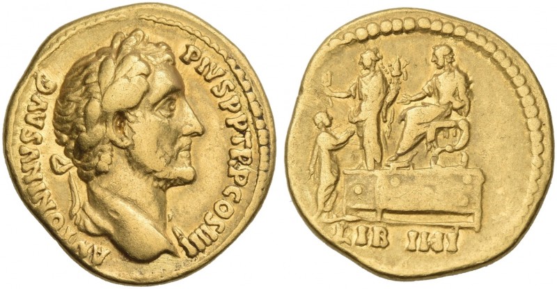 Antoninus Pius augustus, 138 – 161. 
Aureus 145-161, AV 19 mm, 7.11 g. ANTONINV...