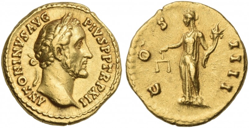 Antoninus Pius augustus, 138 – 161. 
Aureus 148-149, AV 19 mm, 7.27 g. ANTONINV...