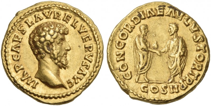 Lucius Verus augustus, 161 – 169. 
Aureus March-December 161, AV 20 mm, 7.32 g....