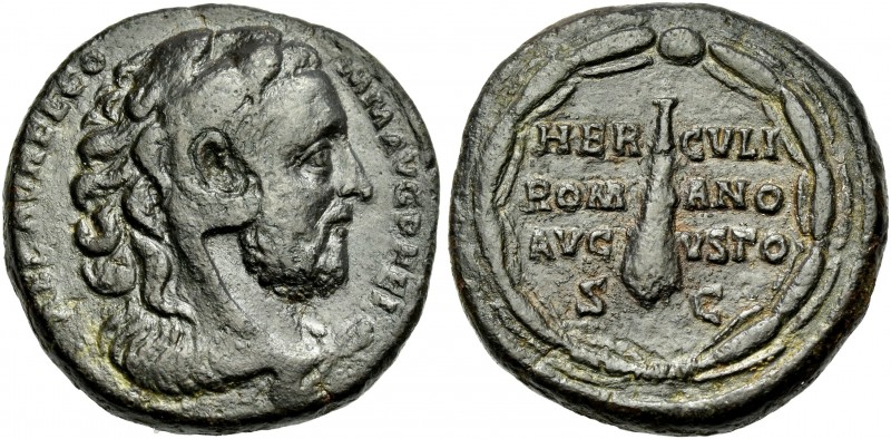 Commodus augustus, 177 – 192.
Sestertius end 191-192, Æ 33 mm, 27.80 g. L AEL A...