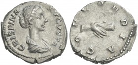 Crispina, wife of Commodus. Denarius after 177.
Ex Leu 36, 1985, 287.