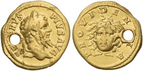 Septimius Severus augustus. Aureus 202-210. Of the highest rarity, very few specimens known. 