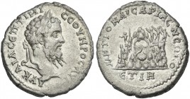 Septimius Severus augustus. Tridrachm, Caesarea 210.