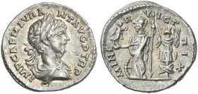 Caracalla augustus. Denarius, Laodicea c. 198.