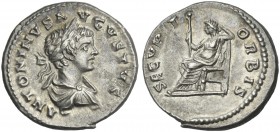 Caracalla augustus. Denarius, Laodicea c. 199-200.