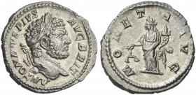 Caracalla augustus. Denarius 210-213.