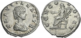 Plautilla, wife of Caracalla. Denarius 202-205.