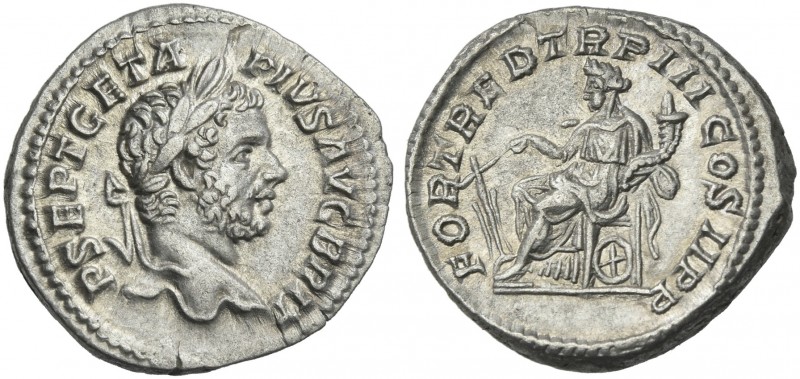 Geta augustus, 209 – 211. 
Denarius 211, AR 20 mm, 3.31 g. P SEPT GETA – PIVS A...