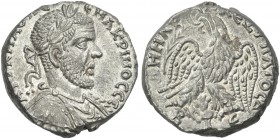 Macrinus augustus. Tetradrchm, Beroea 217-218.