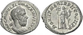Macrinus augustus. Denarius 217-218.