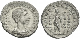 Diadumenian caesar. Denarius circa 217-218.