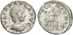 Julia Paula, first wife of Elagabulus. Denarius circa 219.