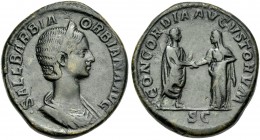Orbiana, wife of S. Alexander. Sestertius circa 225-227. Very rare.Ex Santamaria 1953, Signorelli, 814.