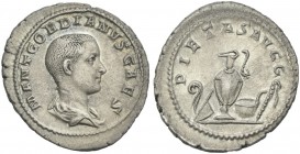 Gordian III caesar. Denarius circa April-June 238. Scarce.