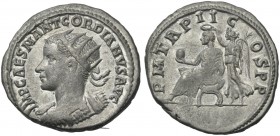 Gordian III augustus. Antoninianus 239-240. Apparently unrecorded. 