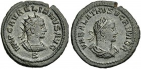 Aurelian with Vabalathus. Antoninianus, Antiochia 270-271.