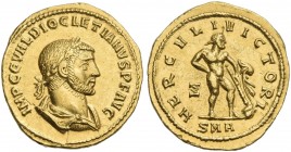 Diocletian augustus. Aureus circa 294-305. Of the highest rarity, only the seventh specimen known.