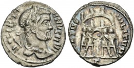 Diocletian augustus. Barbaric imitation, Argenteus c. 295-297.