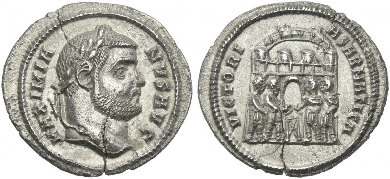 Maximianus Herculius, 286 – 305, first reign. 
Argenteus, Cyzicus circa 294-295...
