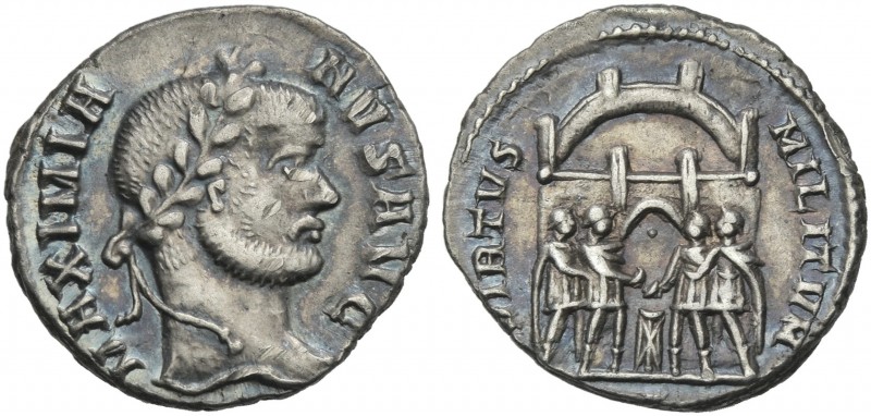 Maximianus Herculius, 286 – 305, first reign. 
Barbaric imitation, Argenteus ci...