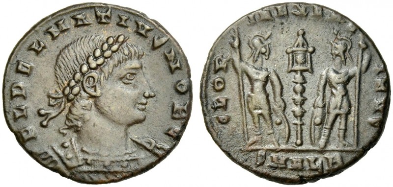 Delmatius, 335 – 337. 
Æ4, Alexandria 337, Æ 15 mm, 1.74 g. F L DELMATIVS NOB C...