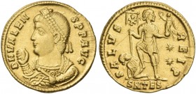 Valens augustus. Solidus, Thessalonica 364-367. Rare.