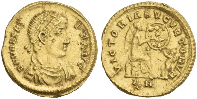 Valens, 364 – 378. 
Nine Siliqua or 1 1/2 Scripulum, Antiochia, 367-368, AV 15 ...