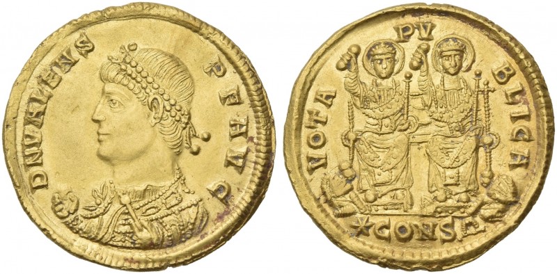 Valens, 364 – 378. 
Solidus, Constantinopolis quinquennalia of 368, AV 22 mm, 4...