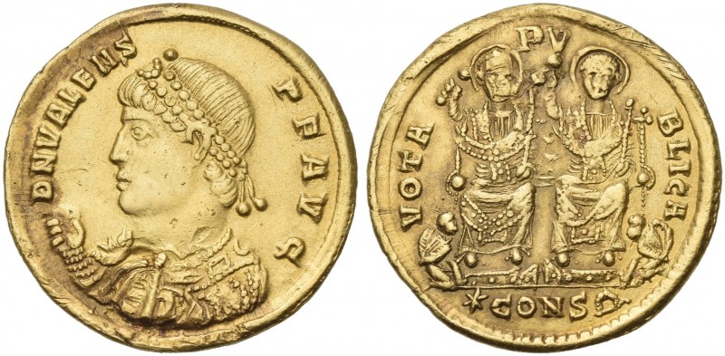 Valens, 364 – 378. 
Solidus, Constantinopolis quinquennalia of 368, AV 22 mm, 4...