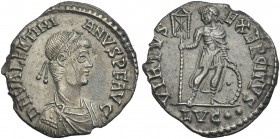 Valentinian II augustus. Light miliarense, Lugdunum 388-392. Very rare.