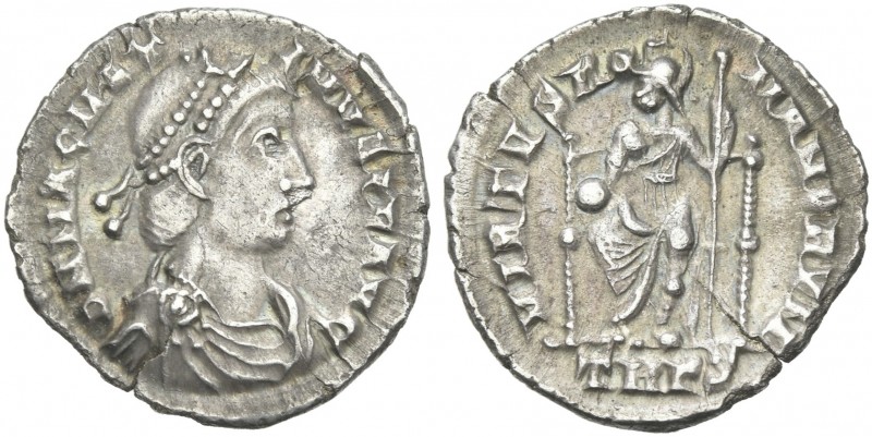 Magnus Maximus, 383 – 388. 
Siliqua, Treveri 383-388, AR 18 mm, 2.26 g. D N MAG...
