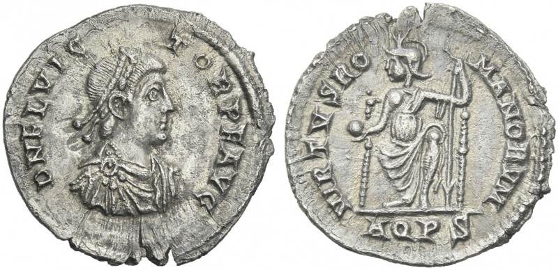 Flavius Victor, 387 – 388. 
Siliqua, Aquileia circa 387-388, AR 17 mm, 1.45 g. ...